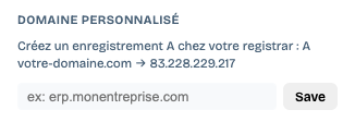 Custom domain configuration